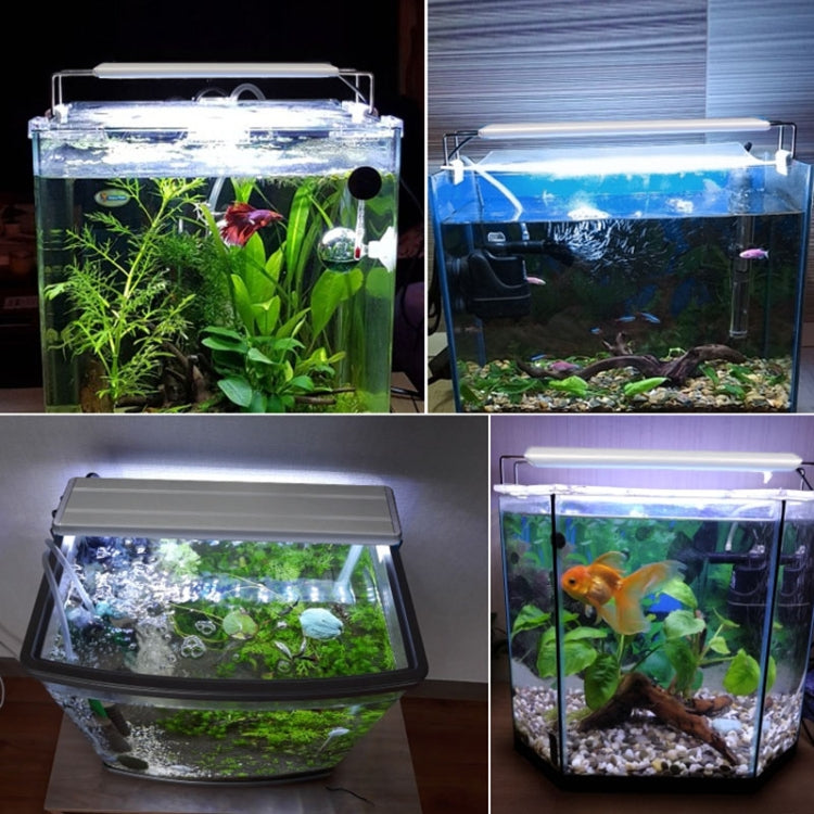 XY-30K Aquarium Glass Fish Tank LED Aquatic Bracket Lamp, US Plug(White Blue) - Fish Tanks & Accessories by buy2fix | Online Shopping UK | buy2fix