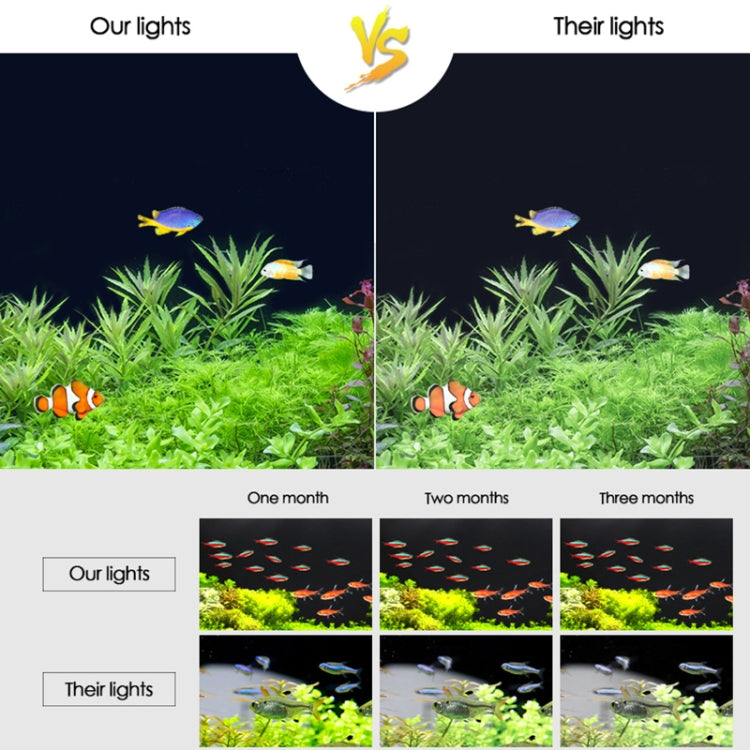 XY-30K Aquarium Glass Fish Tank LED Aquatic Bracket Lamp, US Plug(White Blue) - Fish Tanks & Accessories by buy2fix | Online Shopping UK | buy2fix