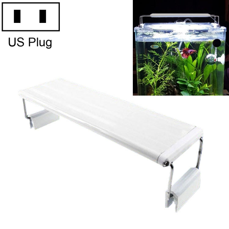 XY-60K Three Rows Aquarium Glass Fish Tank LED Aquatic Bracket Lamp, US Plug(White) - Fish Tanks & Accessories by buy2fix | Online Shopping UK | buy2fix