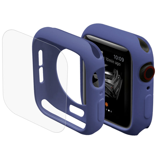 ENKAY Hat-Prince 2 in 1 TPU Semi-clad Protective Shell + 3D Full Screen PET Curved Heat Bending HD Screen Protector for Apple Watch Series 6 / 5 / 4 / SE3 / 2 / 1 40mm(Blue)