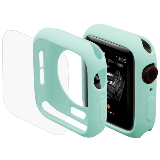 ENKAY Hat-Prince 2 in 1 TPU Semi-clad Protective Shell + 3D Full Screen PET Curved Heat Bending HD Screen Protector For Apple Watch Series 6 / 5 / 4 / Watch SE 44mm(Green)