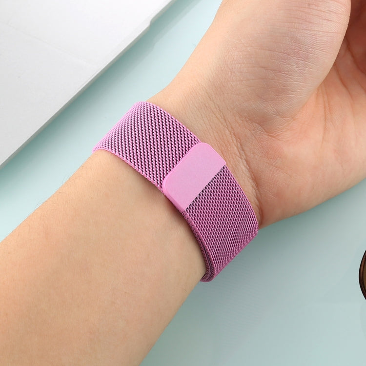 For Apple Watch Series 7 41mm / 6 & SE & 5 & 4 40mm / 3 & 2 & 1 38mm Color-changing Magnetic Nylon Watch Band (Pink) by buy2fix