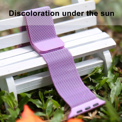 For Apple Watch Series 7 41mm / 6 & SE & 5 & 4 40mm / 3 & 2 & 1 38mm Color-changing Magnetic Nylon Watch Band (Pink) by buy2fix