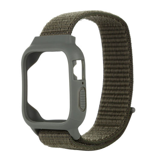 For Apple Watch Ultra 49mm&Watch Ultra 2 49mm / Series 10 46mm / 9&8&7 45mm / SE 3&SE 2&6&SE&5&4 44mm / 3&2&1 42mm Nylon Watch Band with Hook and Loop Fastener (Green) by buy2fix