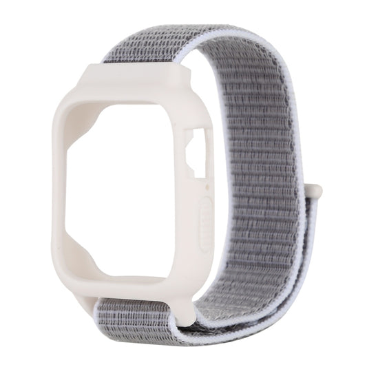 For Apple Watch Ultra 49mm&Watch Ultra 2 49mm / Series 10 46mm / 9&8&7 45mm / SE 3&SE 2&6&SE&5&4 44mm / 3&2&1 42mm Nylon Watch Band with Hook and Loop Fastener (Grey) by buy2fix