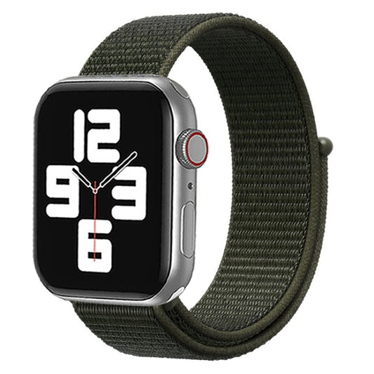 For Apple Watch 46mm / 49mm / 45mm / 44mm Simple Fashion Nylon Watch Band with Magic Stick(Army Green) by buy2fix