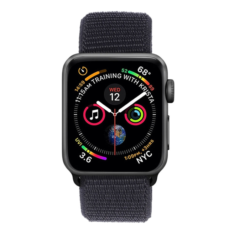 For Apple Watch 46mm / 49mm / 45mm / 44mm Simple Fashion Nylon Watch Band with Magic Stick(Black) by buy2fix