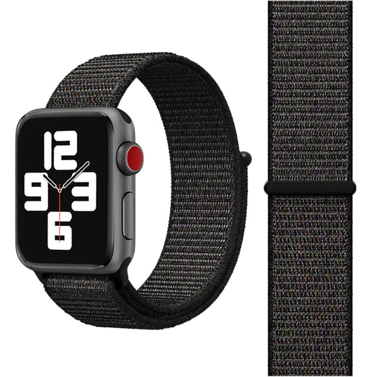 For Apple Watch 46mm / 49mm / 45mm / 44mm Simple Fashion Nylon Watch Band with Magic Stick(Nightfall Black) by buy2fix