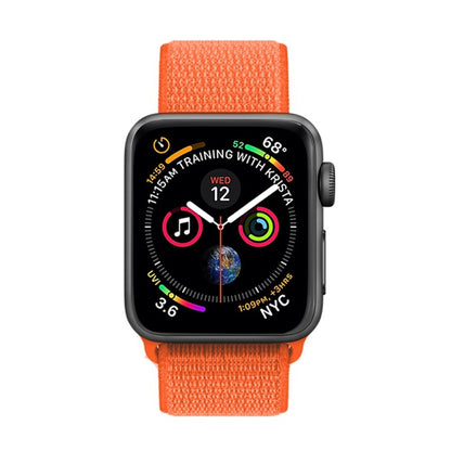 For Apple Watch 46mm / 49mm / 45mm / 44mm Simple Fashion Nylon Watch Band with Magic Stick(Orange) by buy2fix