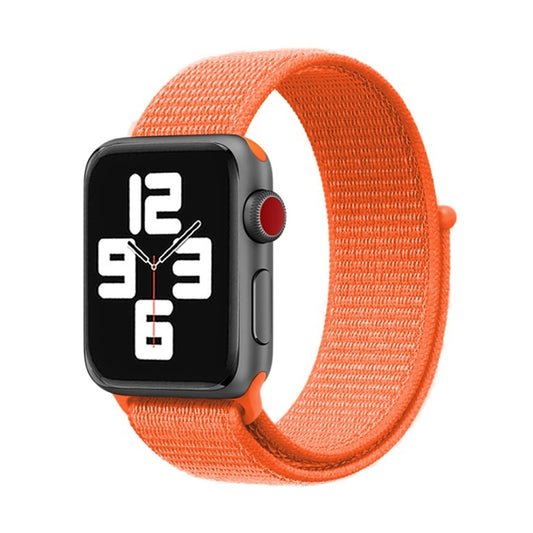 For Apple Watch 46mm / 49mm / 45mm / 44mm Simple Fashion Nylon Watch Band with Magic Stick(Orange) by buy2fix