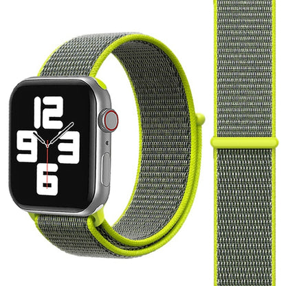 For Apple Watch 46mm / 49mm / 45mm / 44mm Simple Fashion Nylon Watch Band with Magic Stick(Green) by buy2fix