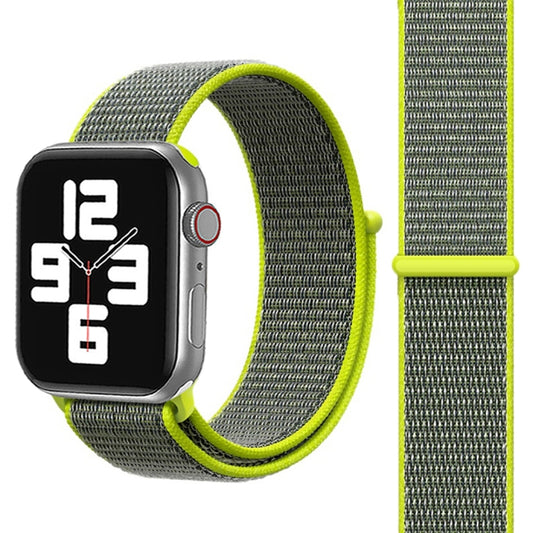 For Apple Watch 46mm / 49mm / 45mm / 44mm Simple Fashion Nylon Watch Band with Magic Stick(Green) by buy2fix