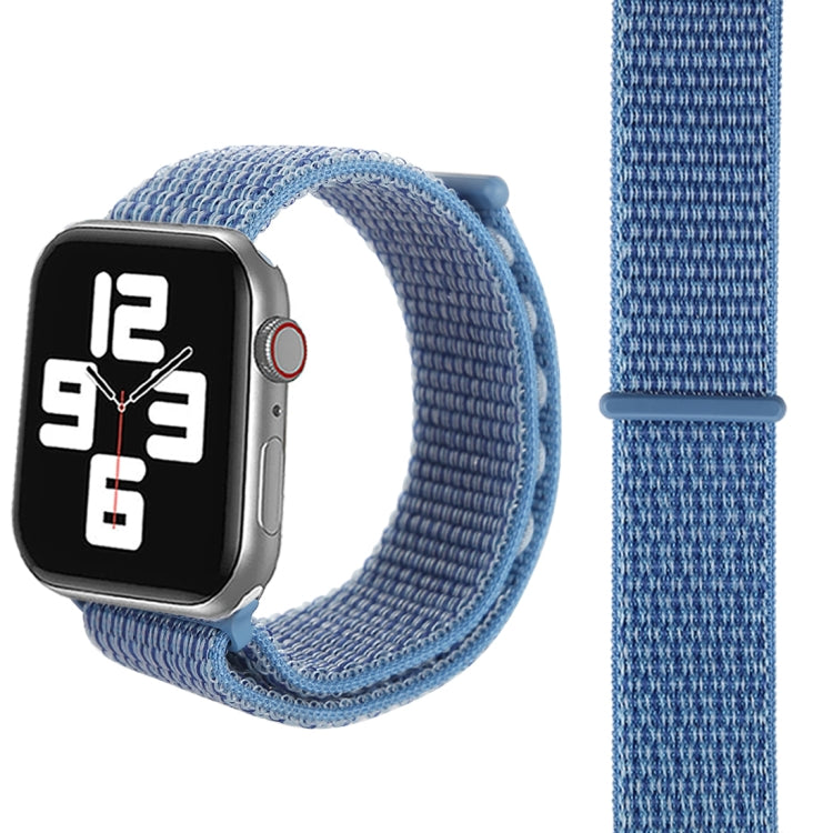 For Apple Watch 46mm / 49mm / 45mm / 44mm Simple Fashion Nylon Watch Band with Magic Stick(Peacock Blue) by buy2fix