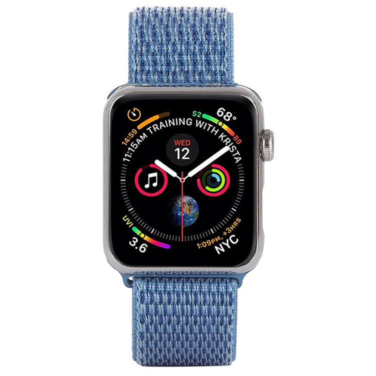 For Apple Watch 46mm / 49mm / 45mm / 44mm Simple Fashion Nylon Watch Band with Magic Stick(Peacock Blue) by buy2fix
