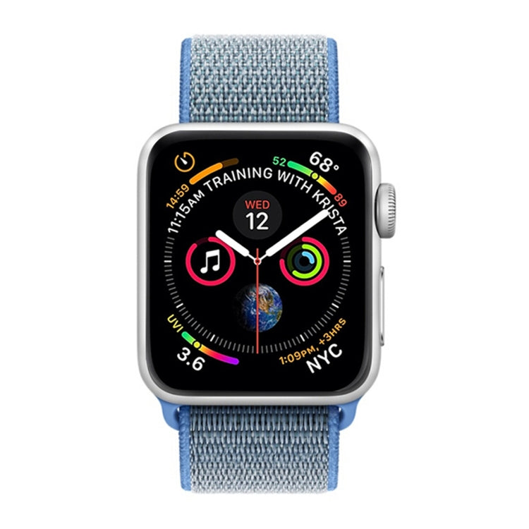 For Apple Watch 46mm / 49mm / 45mm / 44mm Simple Fashion Nylon Watch Band with Magic Stick(Blue) by buy2fix