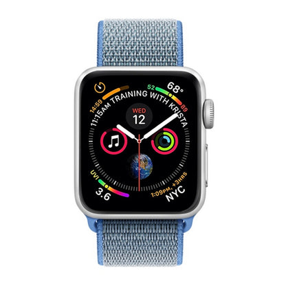 For Apple Watch 46mm / 49mm / 45mm / 44mm Simple Fashion Nylon Watch Band with Magic Stick(Blue) by buy2fix