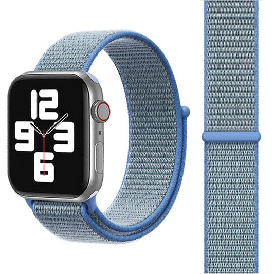 For Apple Watch 46mm / 49mm / 45mm / 44mm Simple Fashion Nylon Watch Band with Magic Stick(Blue) by buy2fix