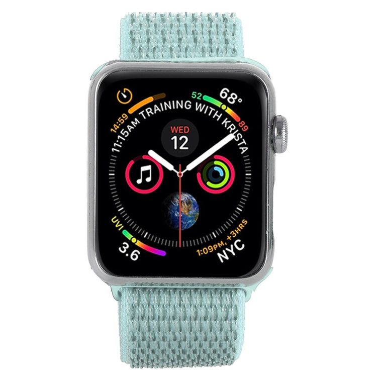 For Apple Watch 46mm / 49mm / 45mm / 44mm Simple Fashion Nylon Watch Band with Magic Stick(Mint Green) by buy2fix