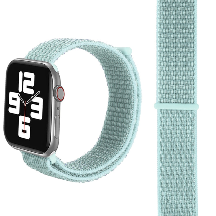 For Apple Watch 46mm / 49mm / 45mm / 44mm Simple Fashion Nylon Watch Band with Magic Stick(Mint Green) by buy2fix
