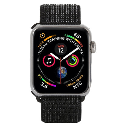 For Apple Watch 46mm / 49mm / 45mm / 44mm Simple Fashion Nylon Watch Band with Magic Stick(Nightfall Black) by buy2fix