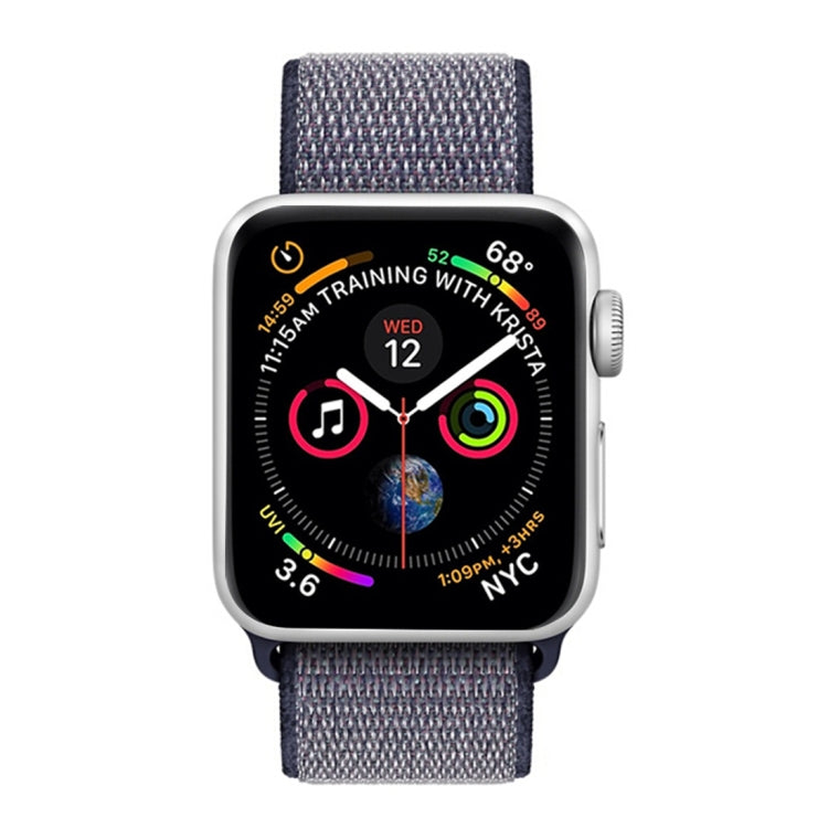 For Apple Watch 46mm / 49mm / 45mm / 44mm Simple Fashion Nylon Watch Band with Magic Stick(Navy Blue) by buy2fix