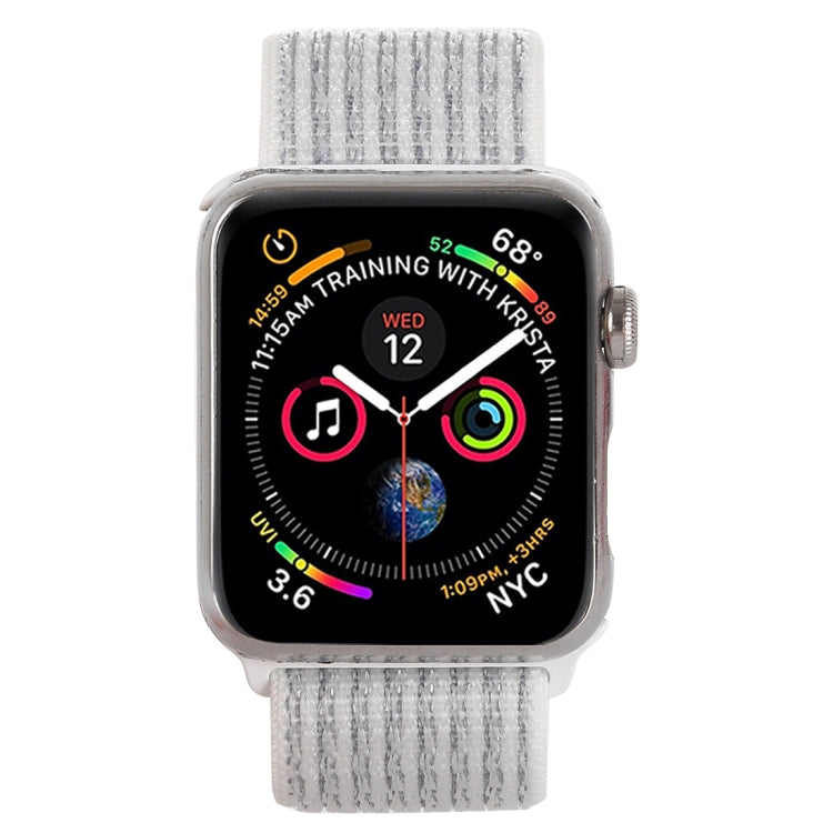 For Apple Watch 46mm / 49mm / 45mm / 44mm Simple Fashion Nylon Watch Band with Magic Stick(Silver) by buy2fix