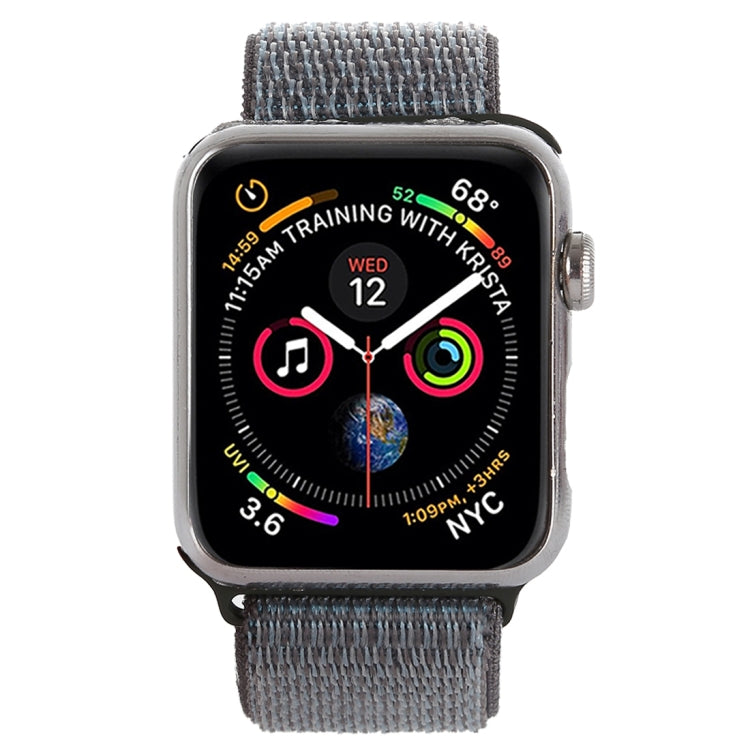 For Apple Watch 46mm / 49mm / 45mm / 44mm Simple Fashion Nylon Watch Band with Magic Stick(Space Grey) by buy2fix