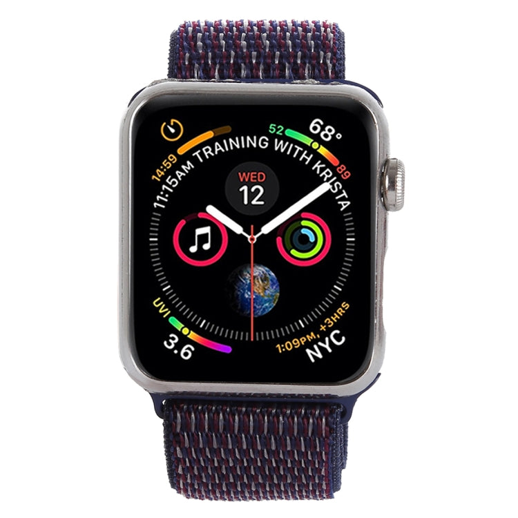 For Apple Watch 42mm / 41mm / 40mm / 38mm Simple Fashion Nylon Watch Band with Magic Stick(Dark Purple) by buy2fix