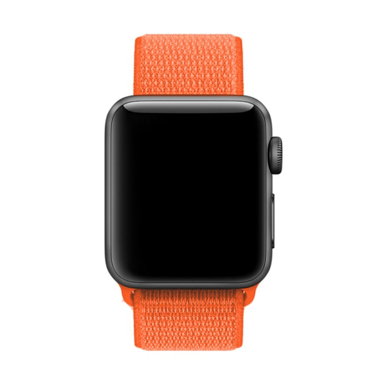 For Apple Watch 42mm / 41mm / 40mm / 38mm Simple Fashion Nylon Watch Band with Magic Stick(Orange) by buy2fix