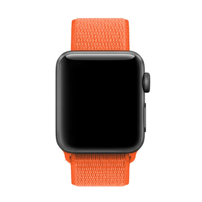 For Apple Watch 42mm / 41mm / 40mm / 38mm Simple Fashion Nylon Watch Band with Magic Stick(Orange) by buy2fix