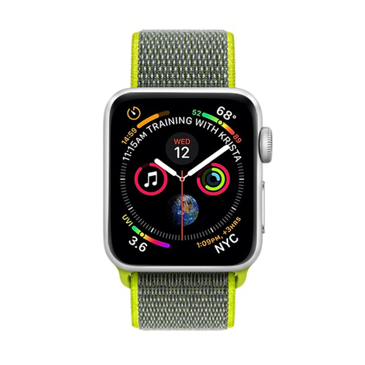 For Apple Watch 42mm / 41mm / 40mm / 38mm Simple Fashion Nylon Watch Band with Magic Stick(Green) by buy2fix
