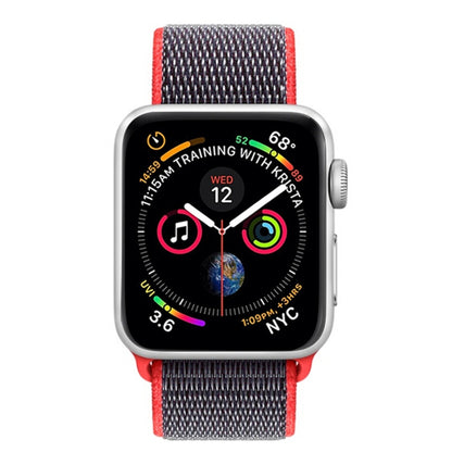 For Apple Watch 42mm / 41mm / 40mm / 38mm Simple Fashion Nylon Watch Band with Magic Stick(Magenta) by buy2fix