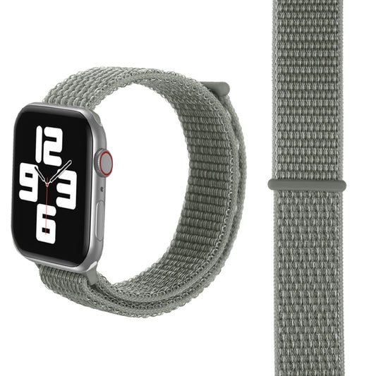 For Apple Watch 42mm / 41mm / 40mm / 38mm Simple Fashion Nylon Watch Band with Magic Stick(Silver Grey) by buy2fix