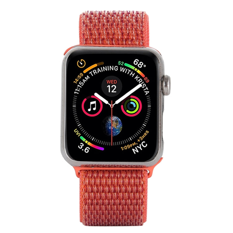 For Apple Watch 42mm / 41mm / 40mm / 38mm Simple Fashion Nylon Watch Band with Magic Stick(Apricot) by buy2fix