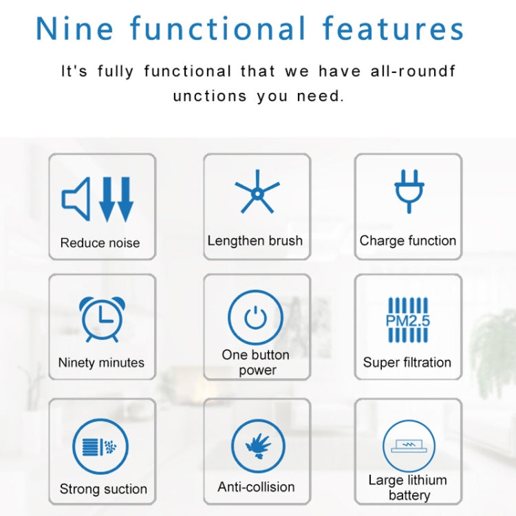 1800Pa Large Suction Smart Household Vacuum Cleaner Clean Robot by buy2fix