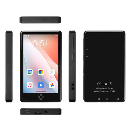 UNIWA MP004 4.0 inch IPS Screen Android 14 AI Smart Music Player Mini Tablet PC 3GB+32GB (Black) - MP4 Player by UNIWA | Online Shopping UK | buy2fix