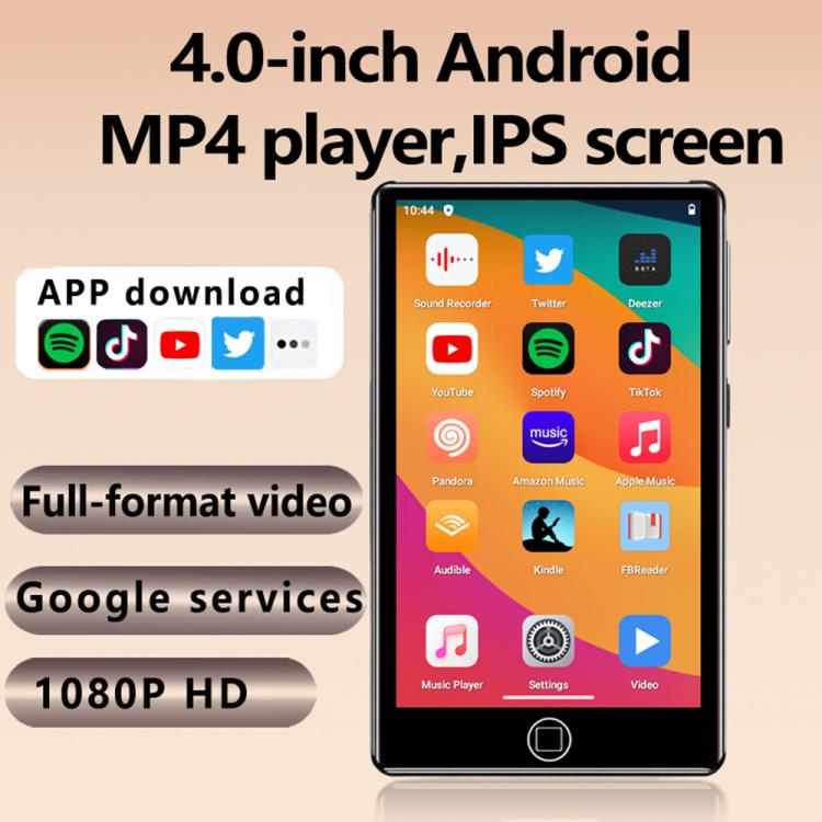 UNIWA MP004 4.0 inch IPS Screen Android 14 AI Smart Music Player Mini Tablet PC 3GB+32GB (Black) - MP4 Player by UNIWA | Online Shopping UK | buy2fix