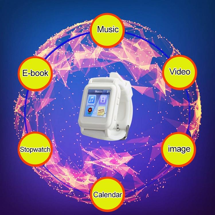 Q998 16GB MP4 E-book Privacy Reading Smart Watch, Support Time Display / Music & Video Playing / Picture Browsing / Stopwatch(White) - Smart Watches by buy2fix | Online Shopping UK | buy2fix