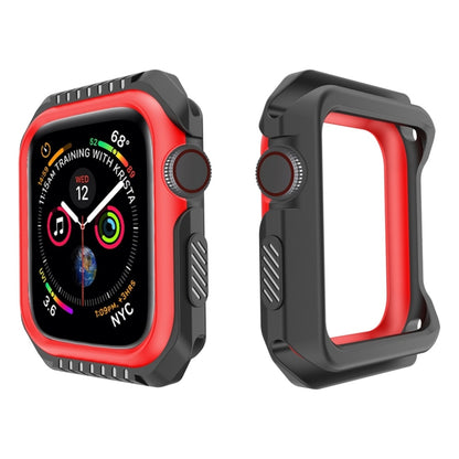 Smart Watch Shockproof Two Color Protective Case for Apple Watch Series 3 38mm(Black Red) - Watch Cases by buy2fix | Online Shopping UK | buy2fix