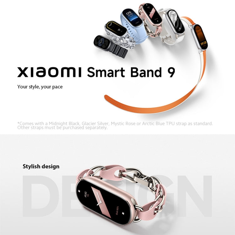 [HK Warehouse] Original Xiaomi Smart Band 9 Global 1.62 inch AMOLED Screen 5ATM Waterproof Smart Watch, Support Blood Oxygen / Heart Rate Monitor (Silver) - Wearable Devices by Xiaomi | Online Shopping UK | buy2fix