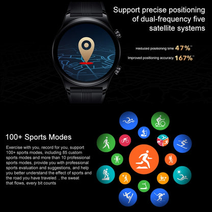 Honor GS 3 Smart Watch, 1.43 inch Screen, Support Heart Rate Monitoring / Bluetooth Call / GPS / NFC(Black) - Wearable Devices by Huawei | Online Shopping UK | buy2fix