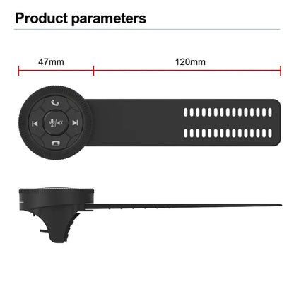 Universal Strap Shape Steering Wheel Remote Control Car Multimedia Wireless Button Remote Control (Silver) by buy2fix