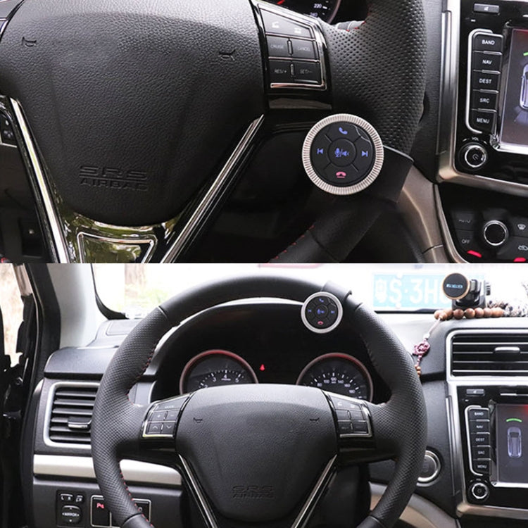 Universal Strap Shape Steering Wheel Remote Control Car Multimedia Wireless Button Remote Control (Silver) by buy2fix