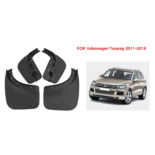 For Volkswagen Touareg 2011-2018 4pcs/Set Car Auto Soft Plastic Splash Flaps Fender Guard by buy2fix