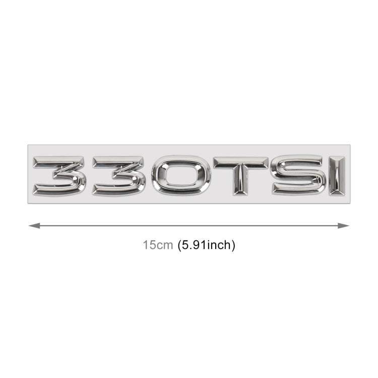 Car 330TSI Electroplated 3D Metal Personalized Decorative Stickers, Size: 15x2.5x0.5cm (Silver) - 3D Metal Sticker by buy2fix | Online Shopping UK | buy2fix