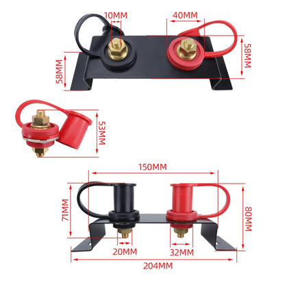 CP-5191 M10 Thin Stud Car RV Marine Battery Terminal Starter Battery Terminal Extender - Booster Cable & Clip by buy2fix | Online Shopping UK | buy2fix