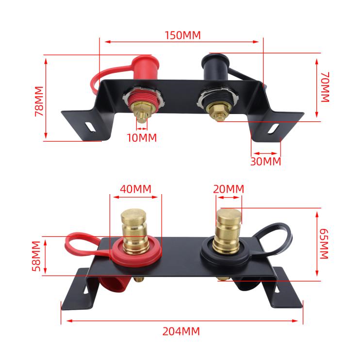 CP-5192 M10 Thick Stud Car RV Marine Battery Terminal Starter Battery Terminal Extender - Booster Cable & Clip by buy2fix | Online Shopping UK | buy2fix