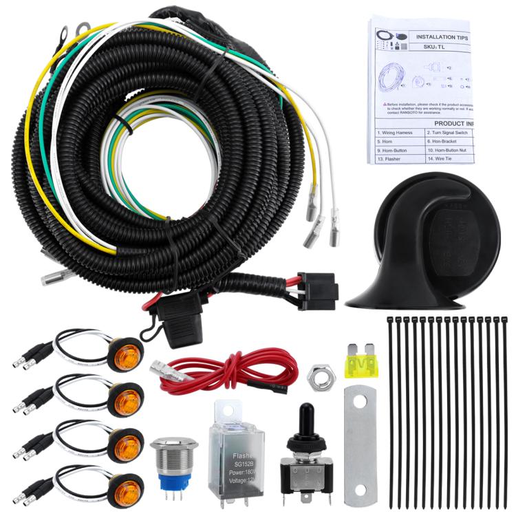 CP-5227 UTV / ATV Turn Signal Kit, Street Legal Kit with Toggle Switch - Car Light Accessories by buy2fix | Online Shopping UK | buy2fix