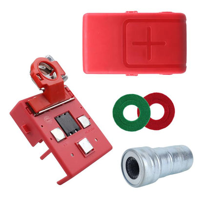 Car Positive Battery Pile Battery 400A Fuse Terminal Battery Clip Battery Terminal (Red) - Booster Cable & Clip by buy2fix | Online Shopping UK | buy2fix