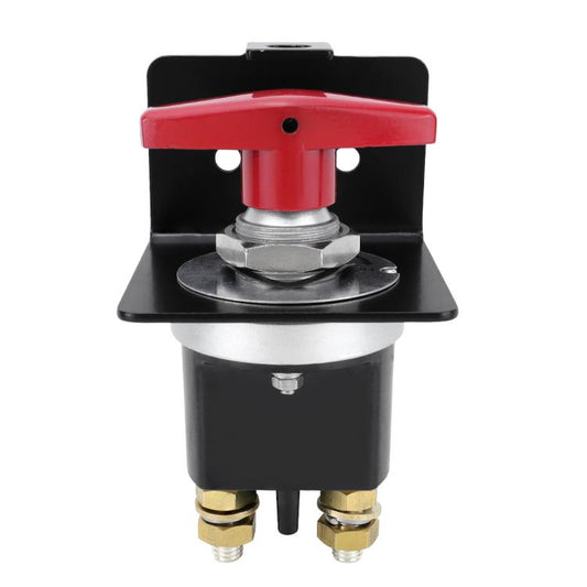 300A High Current Silver-plated Copper 12V-36V Battery Cut Off Switch with Red Handle Isolator & Lock-Out Plate - Car Switches by buy2fix | Online Shopping UK | buy2fix